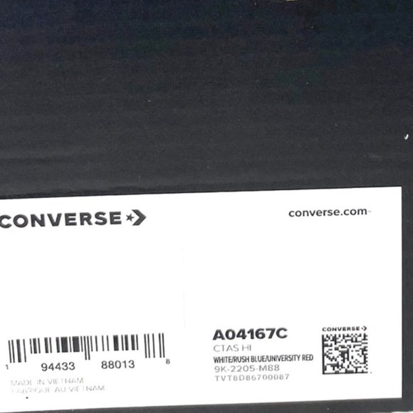 Converse Ctas High Top Shoes Canvas Sneaker For Men Blue White Skate A04167C - Picture 8 of 9